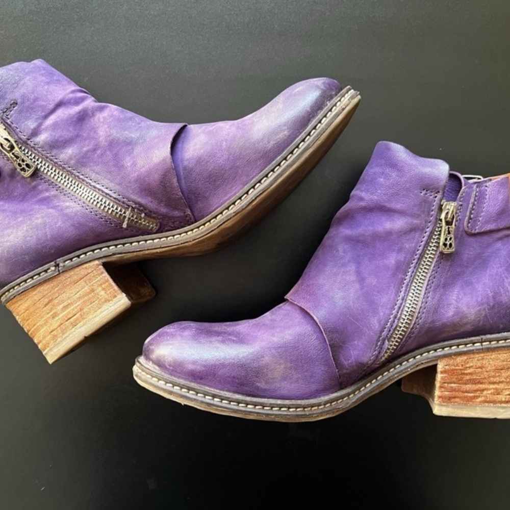 A.S.98 EUC Purple Ankle Boots - Picture 3 of 7